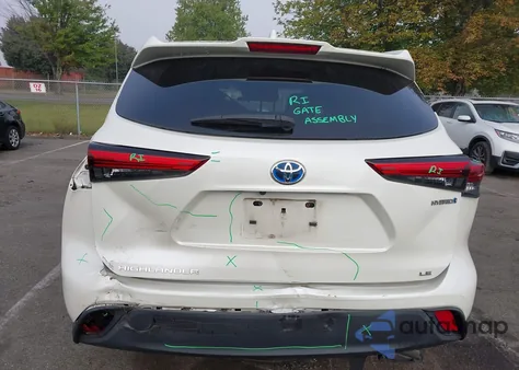 2020 Toyota Highlander Hybrid Le z USA, uszkodzony, nr VIN 5TDBBRCH1LS505233